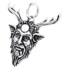 Green Man Cernunnos - Pendant in silver