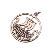 Svold - Small dragon ship (Pendant in Bronze)