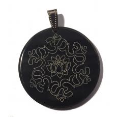 Om Lotus (Pendant from Horn)