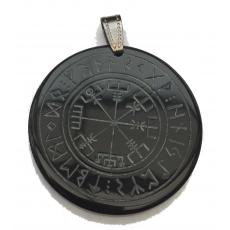 Viking compass in Rune Circle (Pendant from Horn)