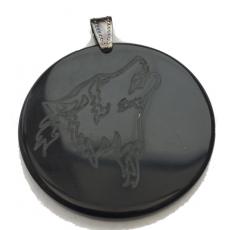 Wolf (necklace pendant from horn)