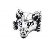 Ram rams head - chain pendant in silver