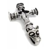 Wolf cross (pendant in silver)