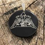 Odins Ravens 2 - Hugin and Munin (Pendant from Horn)