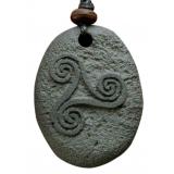 Triskel gray - stone pendant