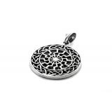 Black sun with Viking knot (Pendant in silver)