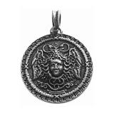 Medusa (Kettenanhänger in Altsilber)