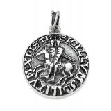 Seal of the Templars (Pendant in antiqued silver)