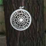 Black sun in rune circle (Pendant in silver)