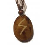 Sowilo Rune - Pendant of Bone (Brown)