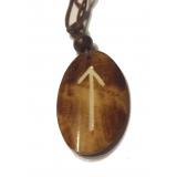 Tiwaz Rune - Pendant of Bone (Brown)